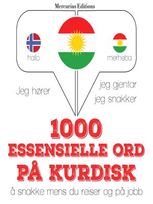 cover image of 1000 essensielle ord på kurdisk